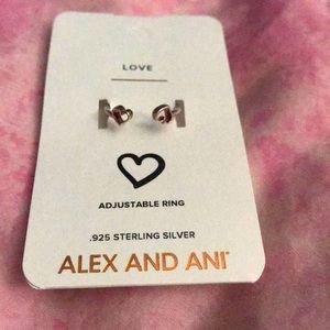 Alex and Ani adjustable heart ring